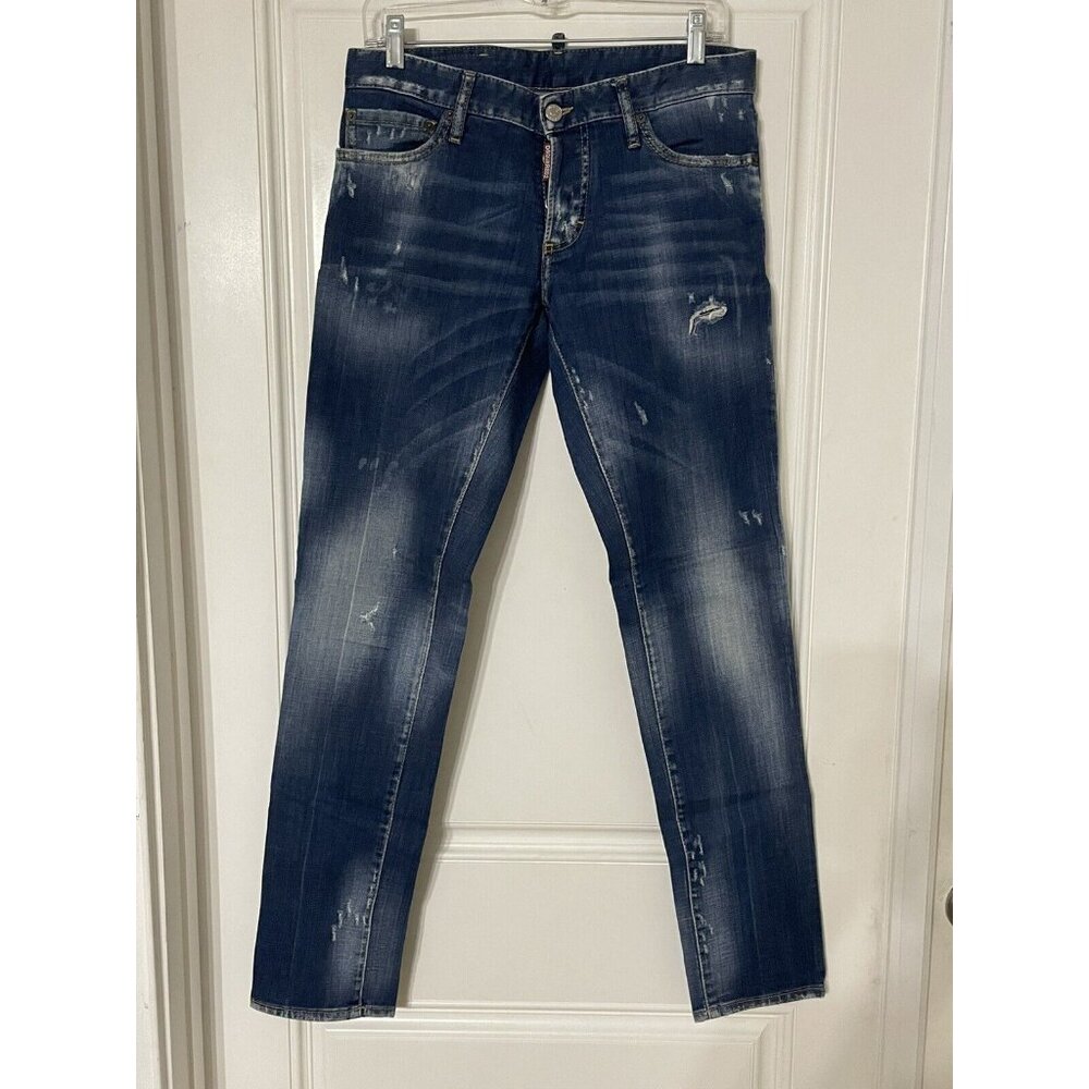 DSquared2 Men's IT 46 / US 30 Distressed Skinny Jeans